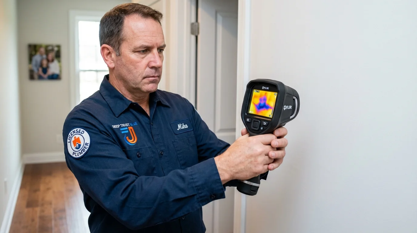 Thermal imaging leak detection by Johns Plumbing LLC in Eddyville